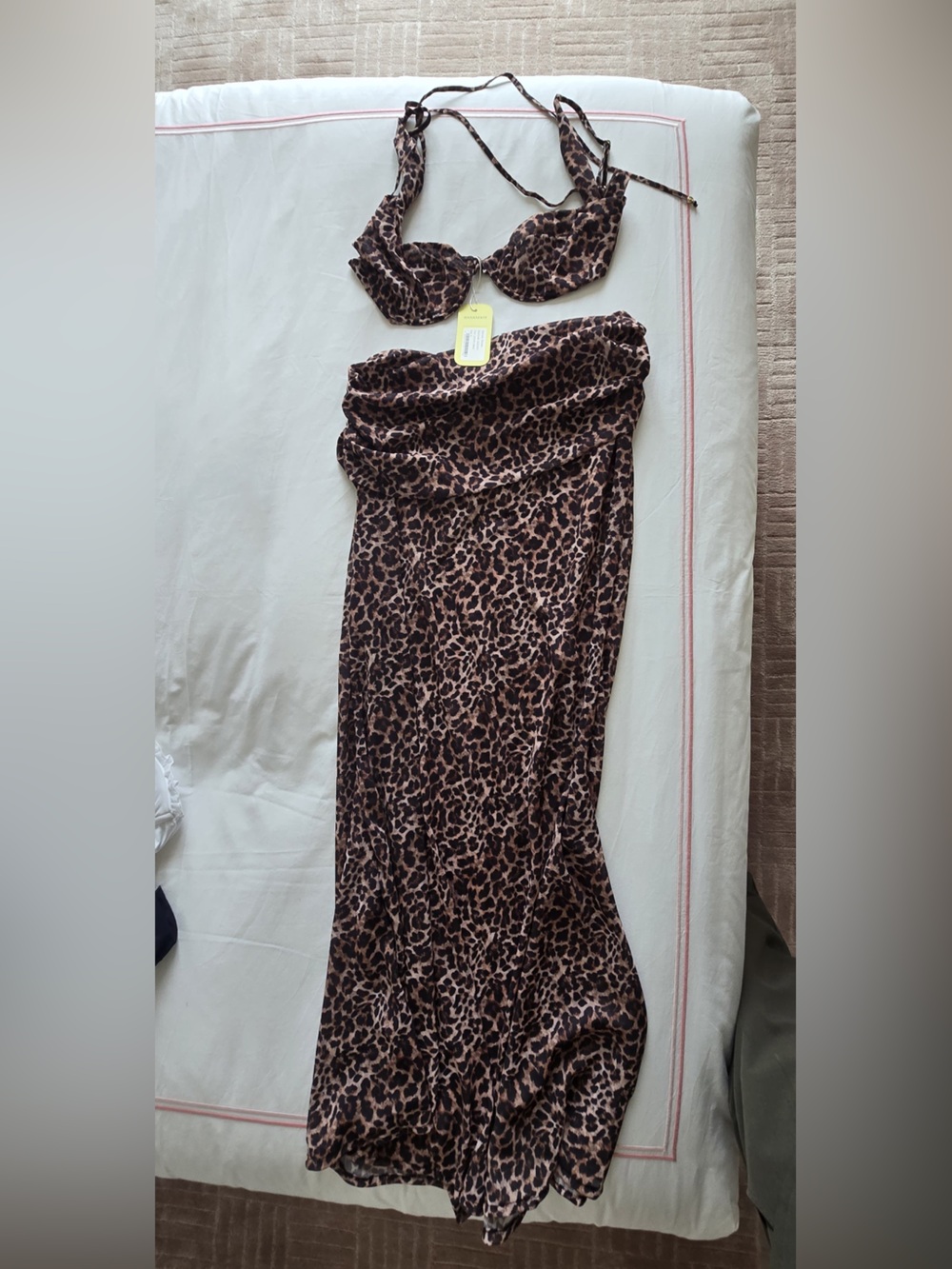 Leopard Print Women’s Swim Coverup Sarong - Brown